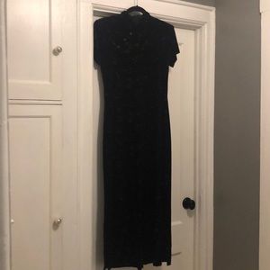 Geisha Black Velvet Formal Dress